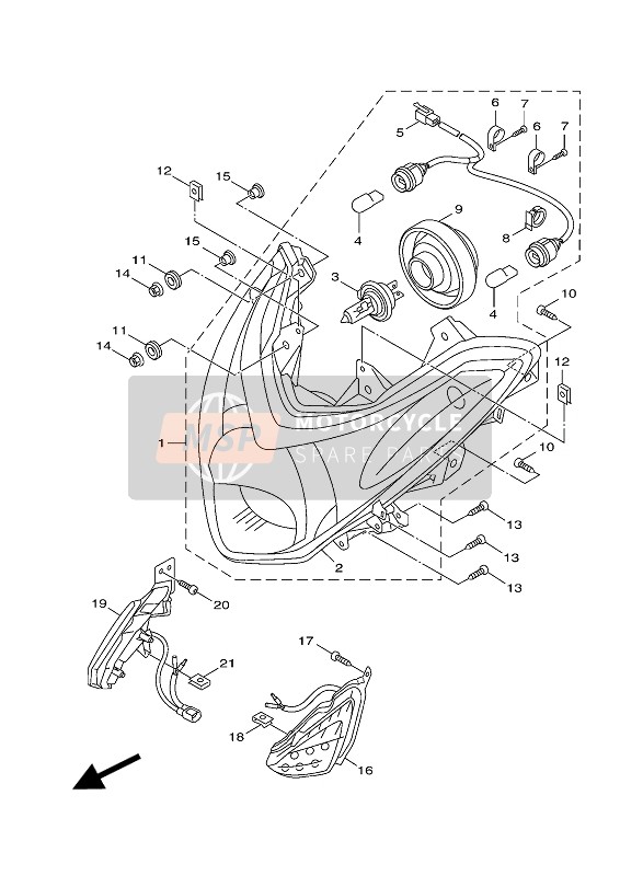 1DKH47460000, Plaque,  Base De Sieg, Yamaha, 0